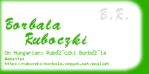 borbala ruboczki business card